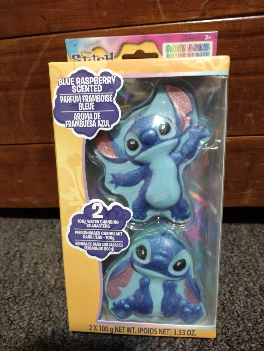 Disney Stitch Blue Raspberry Scented Bath Bombs.   2 CT